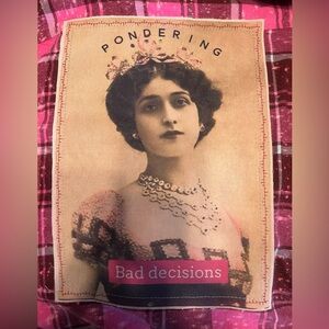 Angry Minnow Vintage Style Graphic Flannel with Pink and Red Plaid